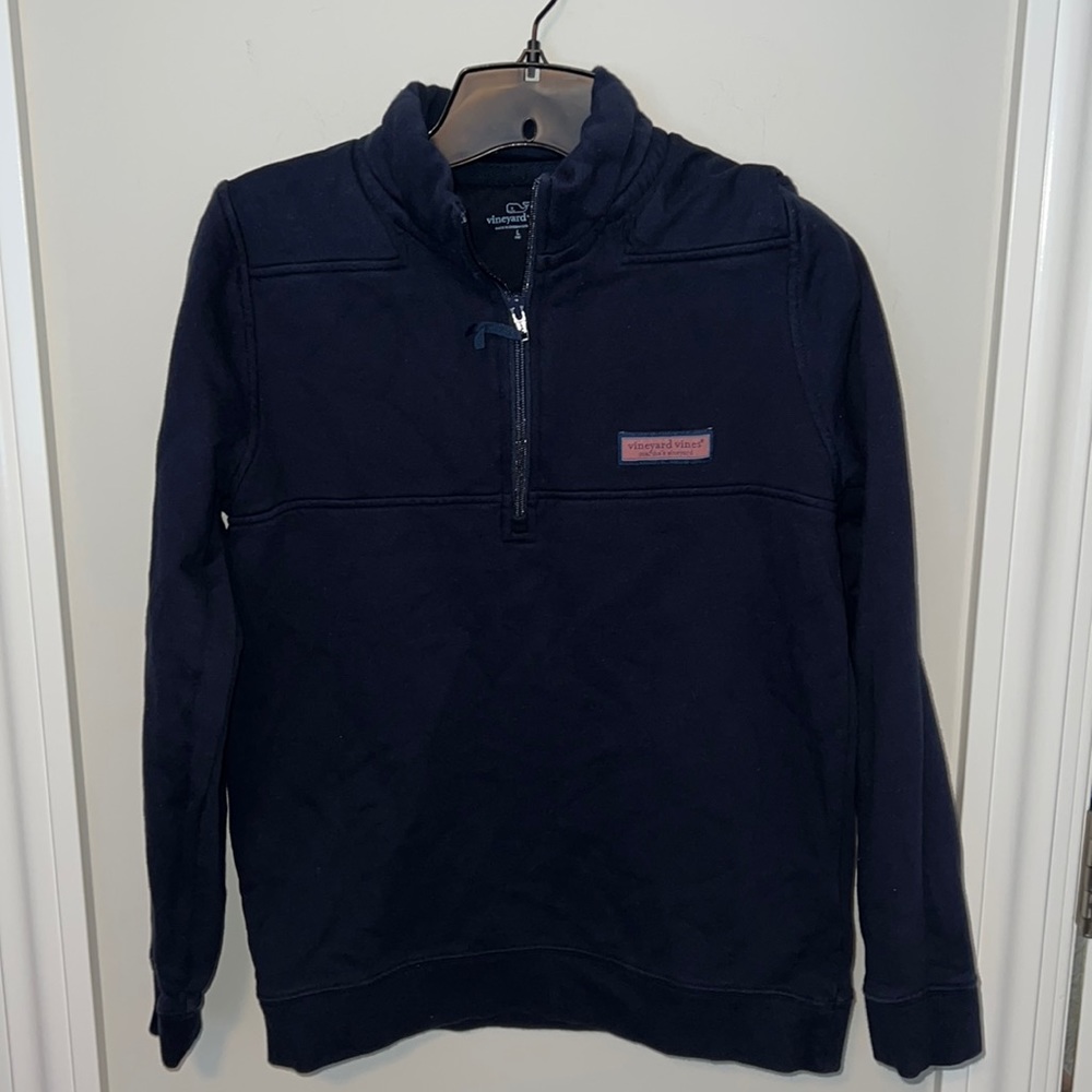 Boys vineyard vines blue zip neck pullover